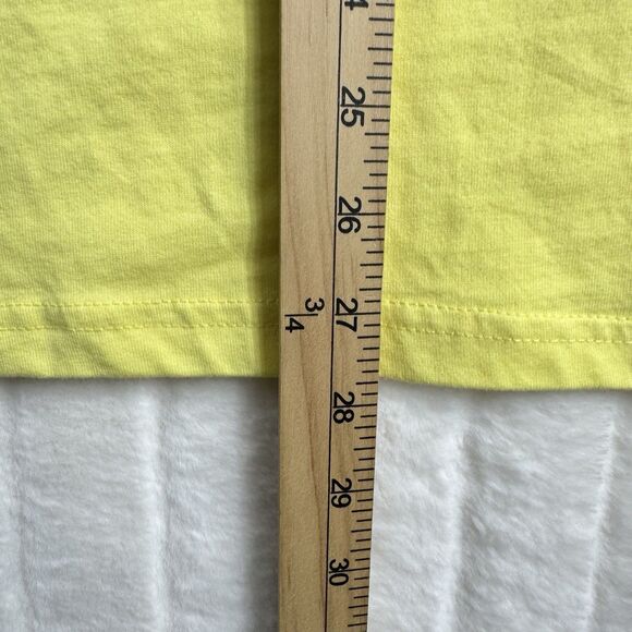 Palm Angels Logo Graphic T-Shirt Mens L Yellow Crewneck Luxury Street Made Italy - Picture 4 of 11